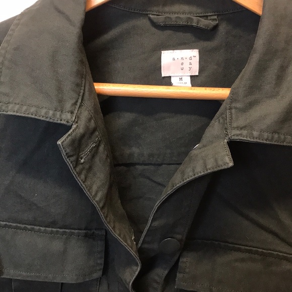 A New Day Forrest Green Military Jacket Size Med - Picture 3 of 7